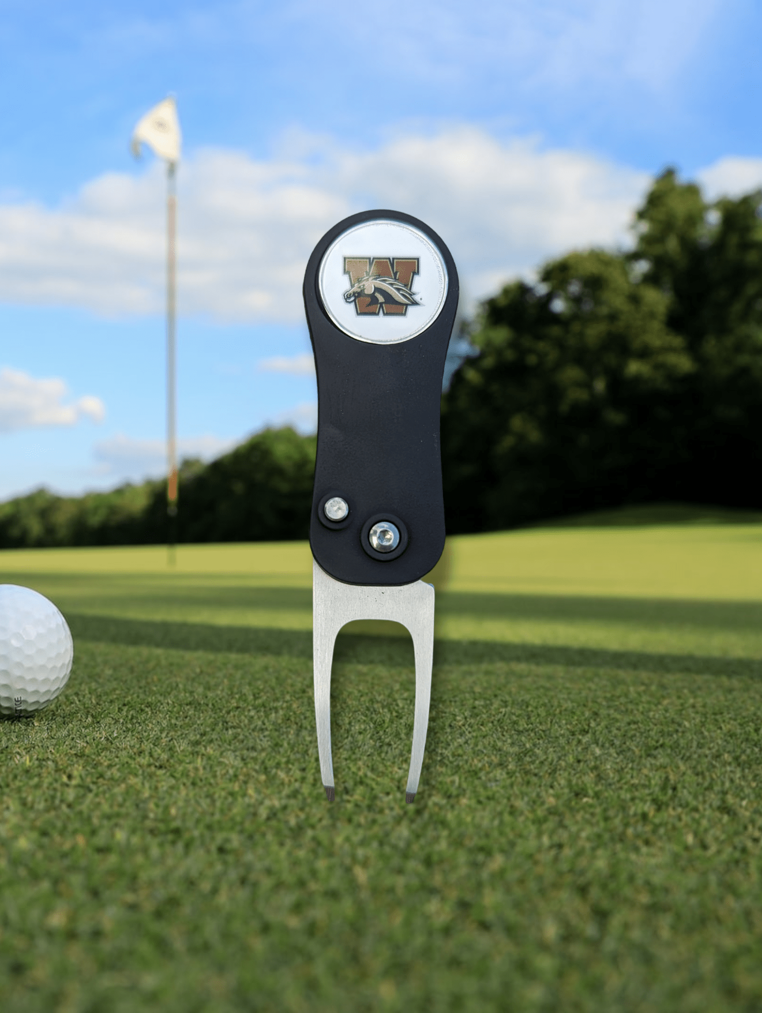 On The Mark Golf Gear Western Michigan Ball Mark Repair Tool Western Michigan | WMU Broncos | Golf Ball Mark Repair Tool