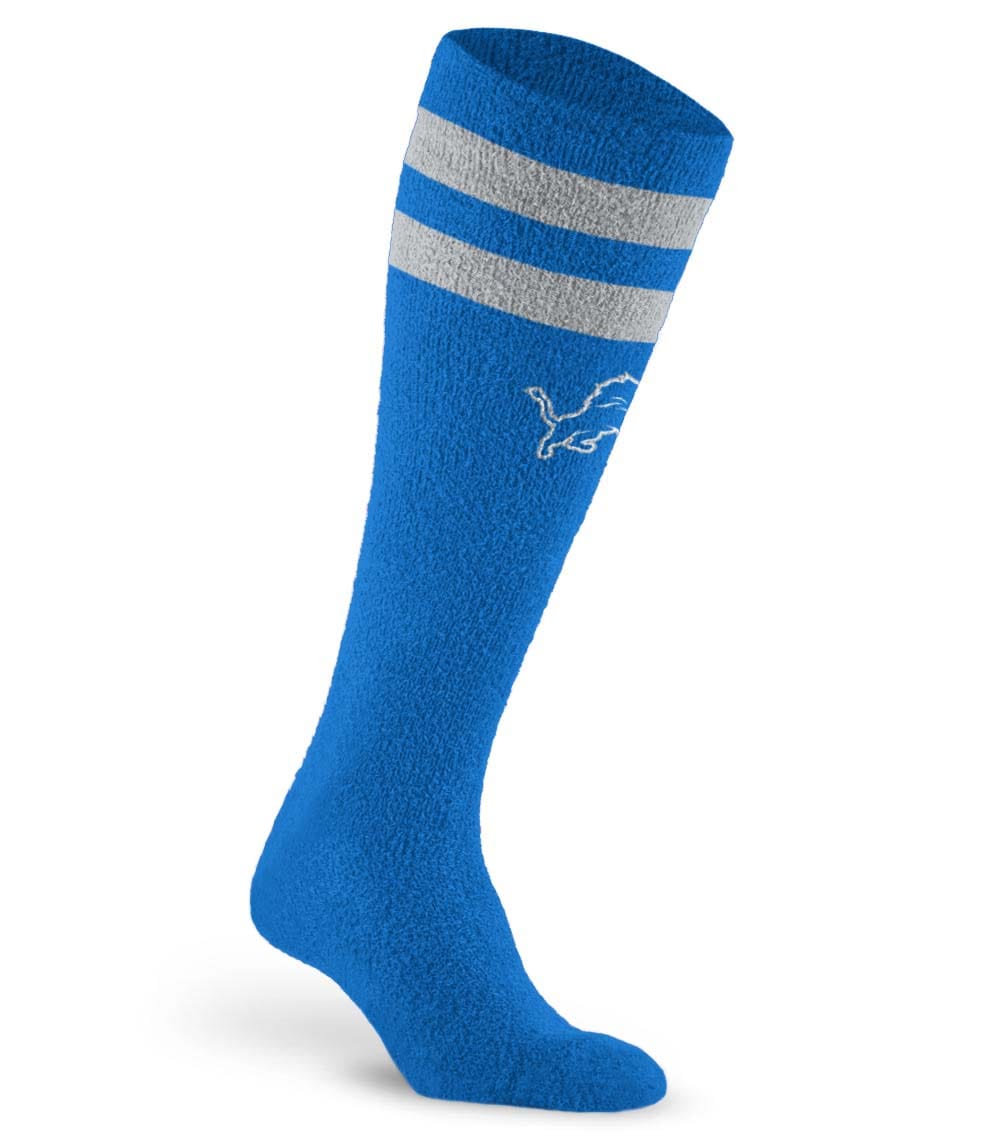 For Bare Feet Socks Cozy Feather Varsity Detroit Lions Compression Socks