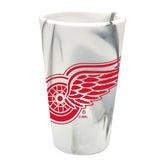 WinCraft Barware Red Wings Silicone Pint Glass - Marbled Design, Unbreakable - Ideal for All Ages