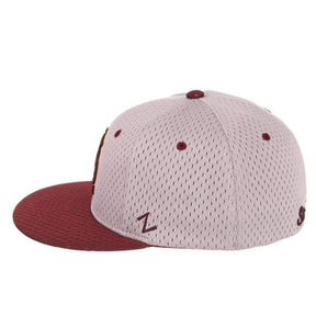 Arizona State Sun Devils FlexFit Baseball Cap with Maroon and Yellow AS Logo Hat - Available at Carrot Stick Sports