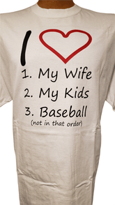 I love my Spouse, Kids and Sports t-shirts Shirts - Available at Carrot Stick Sports