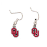 WinCraft Earrings Oklahoma Sooner Hanging Logo Earrings