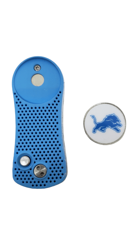 On The Mark Golf Gear Detroit Lions Ball Mark Repair Tool Detroit Lions | Ball Mark Repair Tool | Ball Marker | NFL